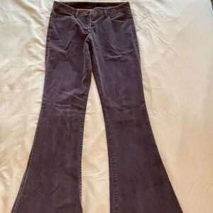 Theory Women's purple Grey corduroy flare pants